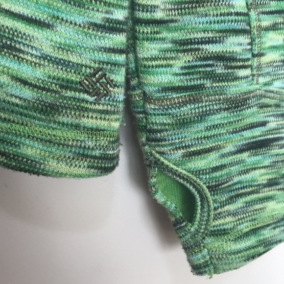 COLUMBIA green marled full zip jacket XS oversized - Picture 7 of 11